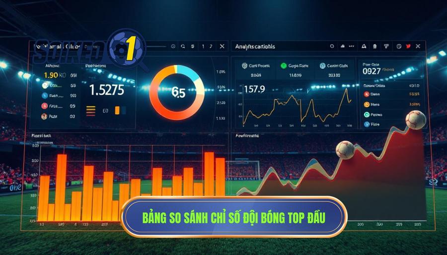 Bảng so sánh chỉ số đội bóng top đầu